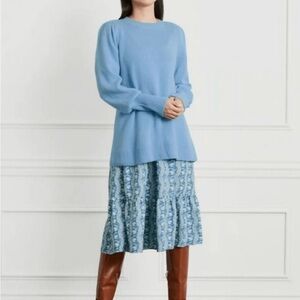 Hill House Blue Crew Neck Sylvie Sweater Soft Knit, EUC